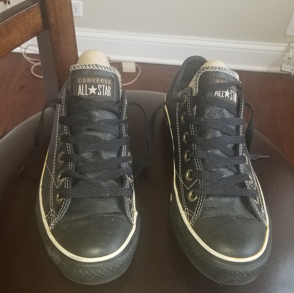 Leather low top Converse Allstars